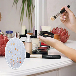 Овальные деревянные изогнутые бархатные стойки для серег с наклоном назад&nbsp;EDIS-WH0029-44A-01