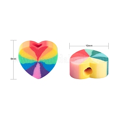 300шт 5 стиля ручной работы бусины из полимерной глины CLAY-LS0001-04