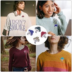 Брошь-гриб из кубического циркония JBR102E