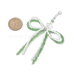 Decorazione pendente con perline di vetro bowknot&nbsp;HJEW-TA00232