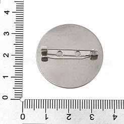 Оправы для кабошонов для брошей из нержавеющей стали 304 STAS-E547-08L-P