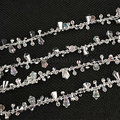 1 рулон цепочек из бусин ручной работы из смолы в форме капли&nbsp;DIY-CN0003-52A