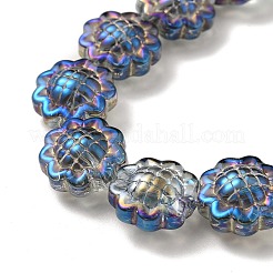 Прозрачные стеклянные бусины гальваническим пряди&nbsp;GLAA-G098-04K