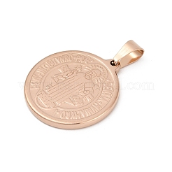Pendentifs en acier inoxydable 304 avec placage ionique (IP)&nbsp;STAS-A053-24C-RG