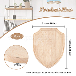 Artisanat d'applique onlay sculpté en bois de caoutchouc&nbsp;WOOD-WH0024-154A