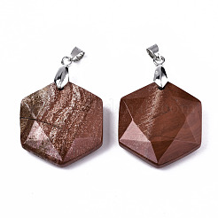 Природные красной яшмы подвески&nbsp;G-T131-27B