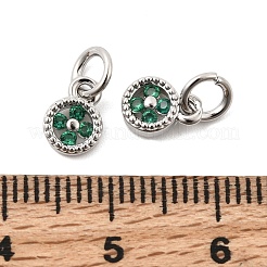 Pendentifs avec zircon cubiques à micro-pavés en laiton&nbsp;KK-Z147-01P-02