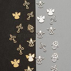 100 шт. 10 стиля 2 цвета подвески из нержавеющей стали 304&nbsp;STAS-LS0001-34