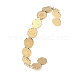 201 браслет-манжета из нержавеющей стали для женщин&nbsp;BJEW-T024-01A-G