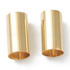 真鍮製チューブビーズ  カドミウムフリー＆鉛フリー  長持ちメッキ  チューブ  24KGP本金メッキ  11x6mm  穴：5.5mm&nbsp;LS-KK-Y003-73C-G