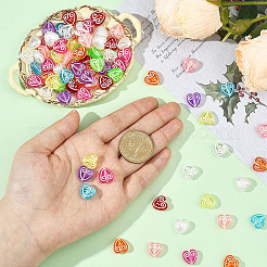 200 шт. 10 цвета прозрачные бусины из смолы&nbsp;RESI-SC0006-49