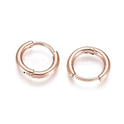 Boucles d'oreilles créoles en acier inoxydable 304&nbsp;EJEW-G272-02-8mm-RG
