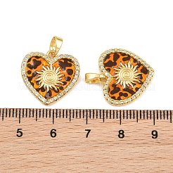 Pendentifs en laiton zircon cubique transparent&nbsp;CU-CBA415D-11G-03