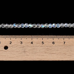 Galvanisieren transparente Glasperlen Stränge&nbsp;LS-EGLA-A035-T4mm-L19