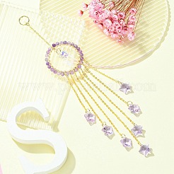 Стеклянные подвески в виде звезд HJEW-JM01113-05