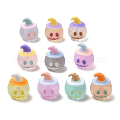 Матовые прозрачные смоляные бусины на Хэллоуин RESI-A048-01B