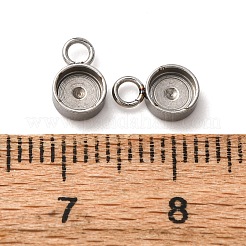 201 оправа для подвески из нержавеющей стали в форме кабошона&nbsp;STAS-D379-04A-P