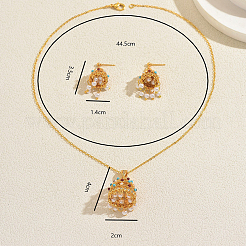 Наборы из латунных и пластиковых сережек-гвоздиков и подвесок для женщин.&nbsp;KW7238