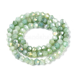 Нити из окрашенных стеклянных бусин с эффектом омбре&nbsp;LS-GLAA-T025-4mm-09E