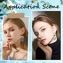 2 стиль фурнитуры для сережек с застежкой-рычагом из нержавеющей стали 304 STAS-SC0008-10G