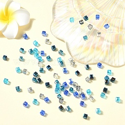 80шт 5 цвета гальванические стеклянные бусины&nbsp;EGLA-YW0001-78