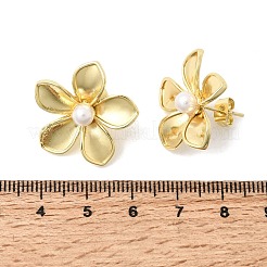 Orecchini a bottone in ottone da donna&nbsp;EJEW-F422-01B-G