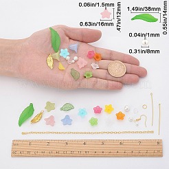 Наборы для самостоятельного изготовления сережек-подвесок в виде цветка DIY-SC0014-02