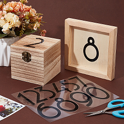 Самоклеящиеся светоотражающие наклейки для почтовых ящиков № 0~9 для домашних животных&nbsp;DIY-WH20010-26C-02