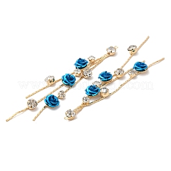 Большие подвески из настоящей 18-каратной позолоченной латуни со стеклянными стразами и кисточками&nbsp;KK-B074-14G-05