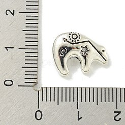 Сплавочные овальные бусины тибетского стиля  FIND-U015-40AS