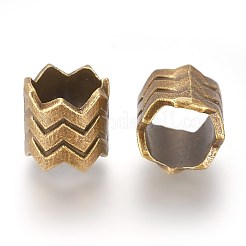 Сплавочные овальные бусины тибетского стиля  TIBEB-60709-AB-FF