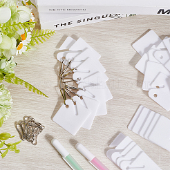 1 комплект пластиковых пустых брелоков со стальными застежками-цепочками&nbsp;AJEW-SP0001-44