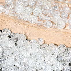 450 pz 4 stili perline di vetro crackle verniciate a spruzzo&nbsp;CCG-PA0001-09A