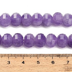染め加工天然石ホワイトジェイドビーズ連売り  カボチャ  多面カット  スレートブルー  9.5~10x7~8mm  穴：1.2mm  約51個/連  14.76''（37.5センチメートル）&nbsp;GG-CBA9106-01K
