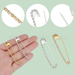 16 шт. 2-х цветная железная булавка с кристаллами и стразами JEWB-AR0001-25