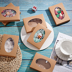 Складная творческая коробка крафт-бумаги&nbsp;CON-WH0085-29A