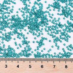 MIYUKIラウンドロカイユビーズ  日本製シードビーズ  （rr2406)透明なダークティール  15/0  1.5mm  穴：0.7mm  約27777個/50g&nbsp;SEED-X0056-RR2406