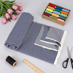 Tela de polialgodón con estampado de rayas de 1 yarda&nbsp;DIY-MA0007-31E