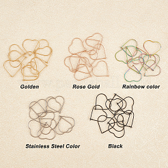 50 шт. 5-цветная вакуумная PVD-покрытие из нержавеющей стали 304 фурнитура для сережек-колец STAS-UN0023-09