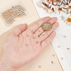 100 шт. 2-х цветные бусины-разделители из нержавеющей стали 201&nbsp;STAS-UN0059-58