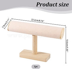 Подставки для браслетов из дерева и бархата ODIS-WH0061-40B