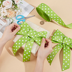 Лента из полиэстера в крупный горошек&nbsp;OCOR-WH0112-002B