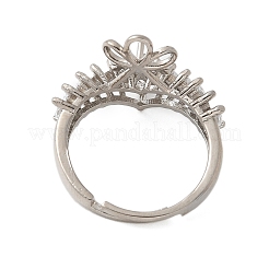 Цветочная латунь микропаве кубический цирконий регулируемые настройки кольца KK-K297-10P