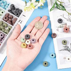 4 нить бусины из натурального вулканического камня&nbsp;G-NB0001-52B