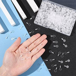 500 шт. пластиковые плоские накладные скобы с клеевым слоем&nbsp;KY-YW0002-14