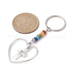 Porte-clés pendentif en alliage coeur&nbsp;KEYC-JKC00626-02