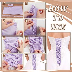 Замена молнии в женском свадебном платье&nbsp;DIY-WH0622-050C