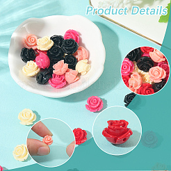 50 шт. 5-х цветные резные бусины из синтетического коралла&nbsp;CORA-SC0001-12