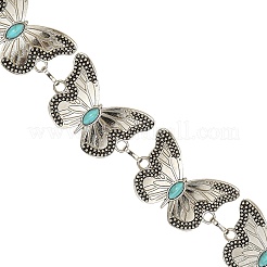 Цепочка на пояс из звеньев бабочки со смолой&nbsp;AJEW-CJC0006-02AS