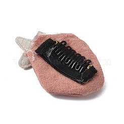 Милый набор заколок для волос из полиэстера и хлопка с клубникой/бантом/мороженым/цветком OHAR-WH0021-27